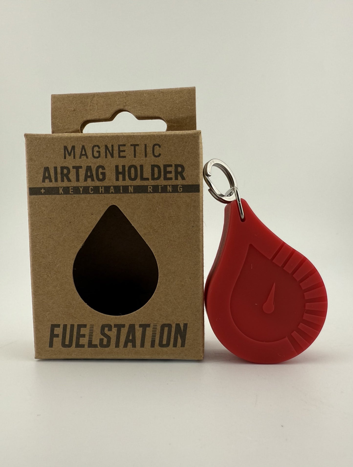 Magnetic AirTag Holder + Keychain Ring