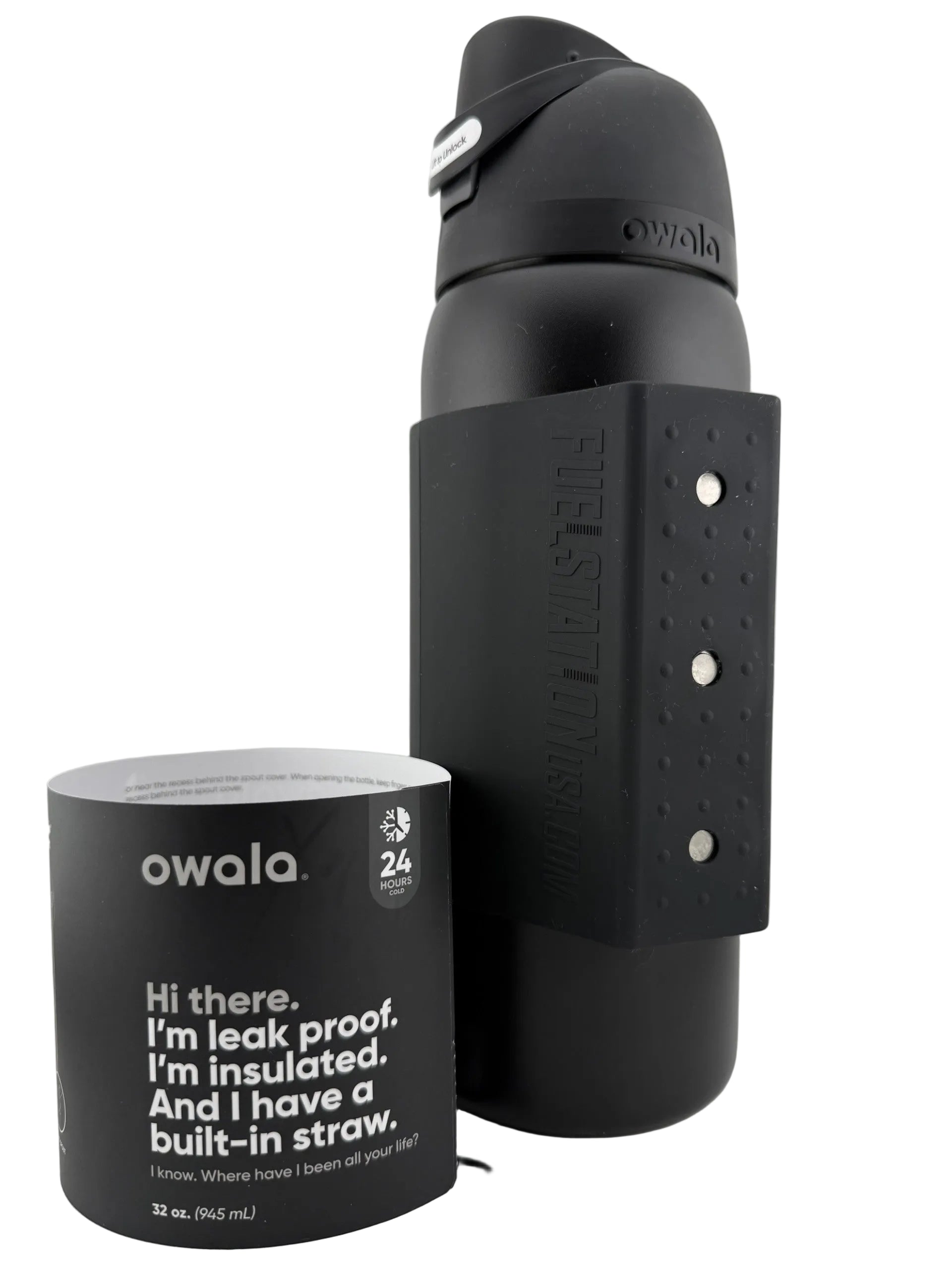 MIDSIZE - Black Magnetic Sleeve (FITS the slimmer bottles) FITMENT