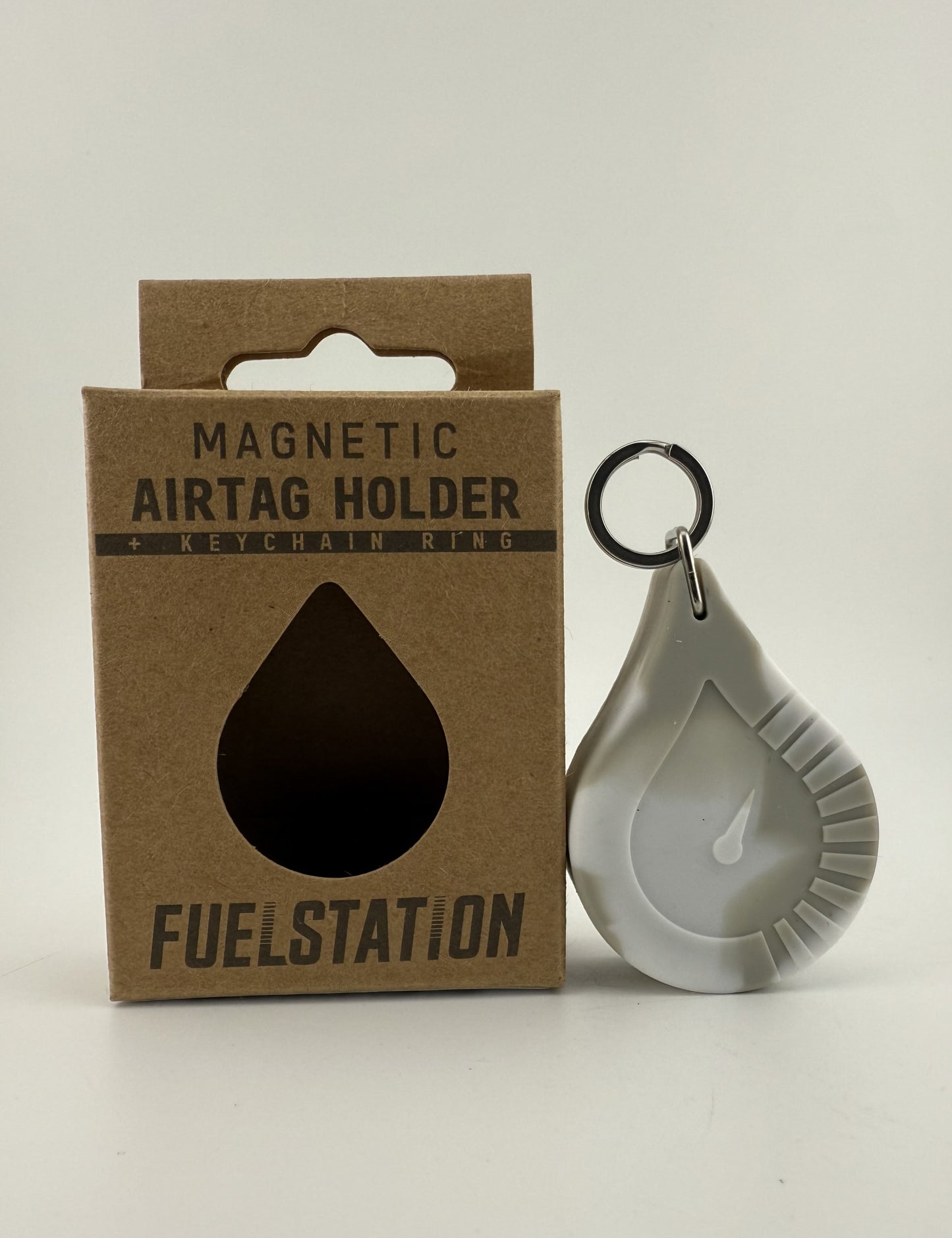 Magnetic AirTag Holder + Keychain Ring