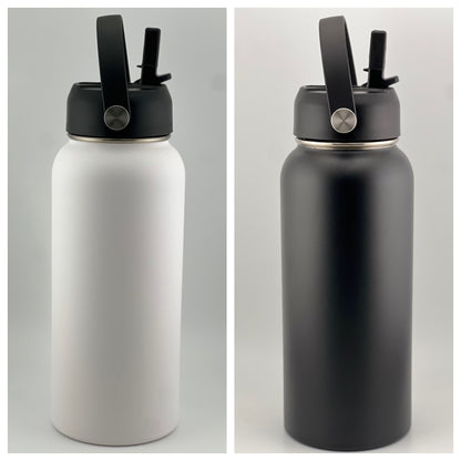 32 oz Stainless Bottle with Straw Lid Handle